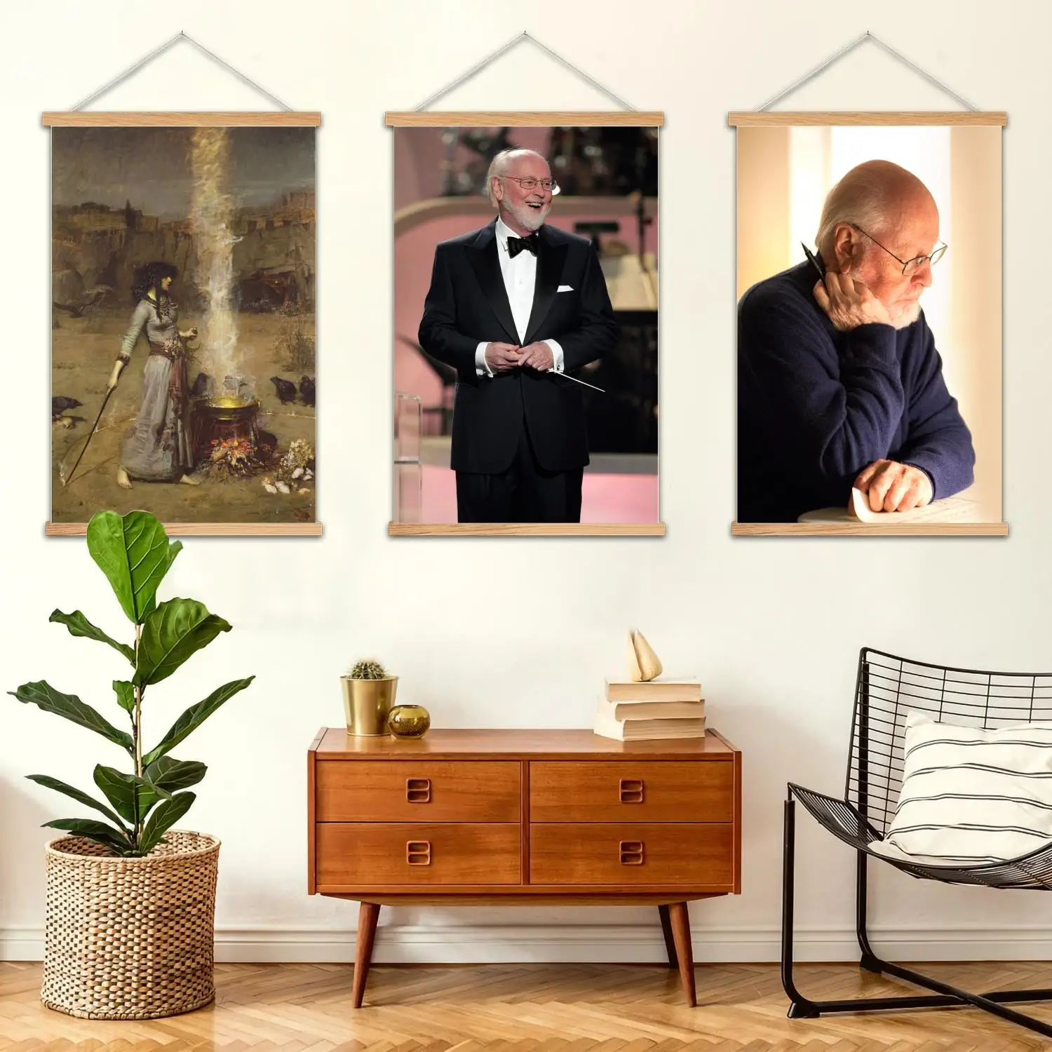 John Williams Framed Wall Painting Canvas Art Poster, Wall Art,  Modern Family, Bedroom Decor, Posters,Decorative painting