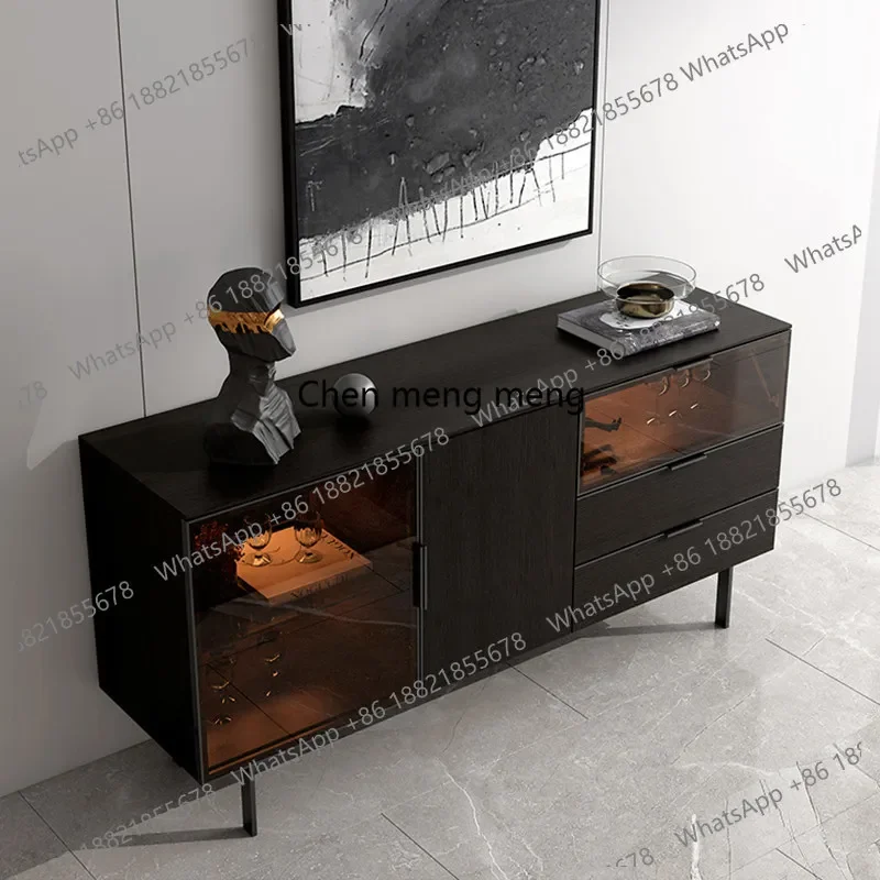 

Стеклянный боковой шкаф F181, современный, простой, для прихожей, винный шкаф с подсветкой, настенный шкаф для чая и гостиной.