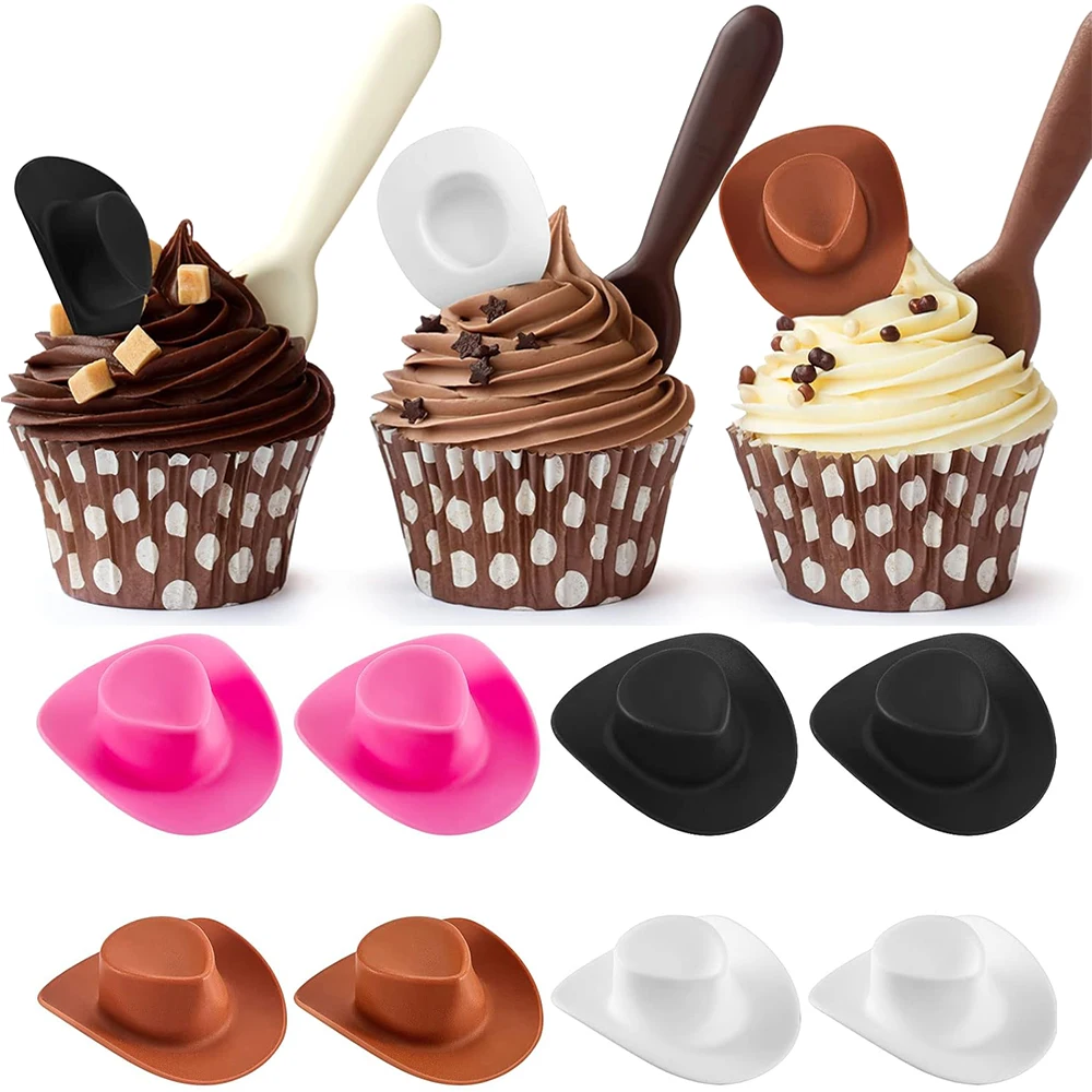 10/20/50pcs Plastic Mini Cowboy Hats Western Cowgirl Cute Doll Hats Cake Decoration Accessories Wedding Birthday Party Supplies