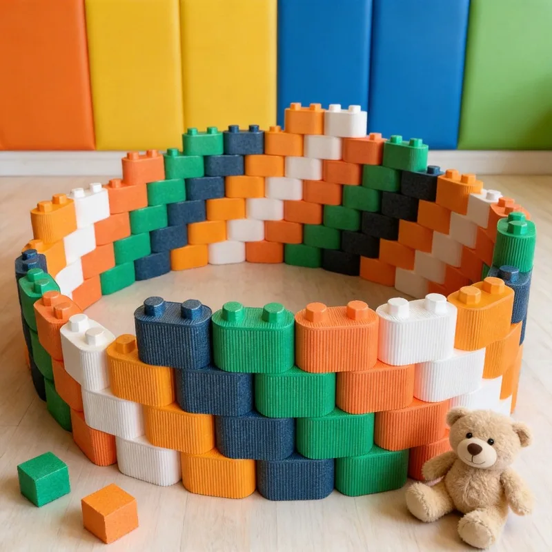 Large Foam Block Fence Kids Soft Building Brick Playpen Epp Safe EPP Foam Colorful Blocks Lightweight Interlocking Big Block