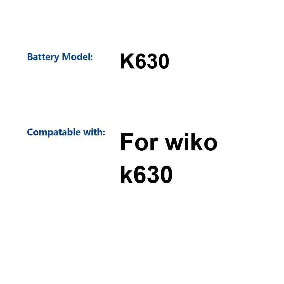

Замена 3650 мАч премиум-класса для аккумулятора мобильного телефона Wiko K630