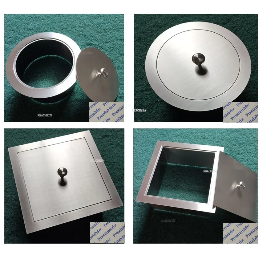 

Built-in 304 Stainless Steel Round Square Countertop Discharge Garbage Chute Grommet with Lid