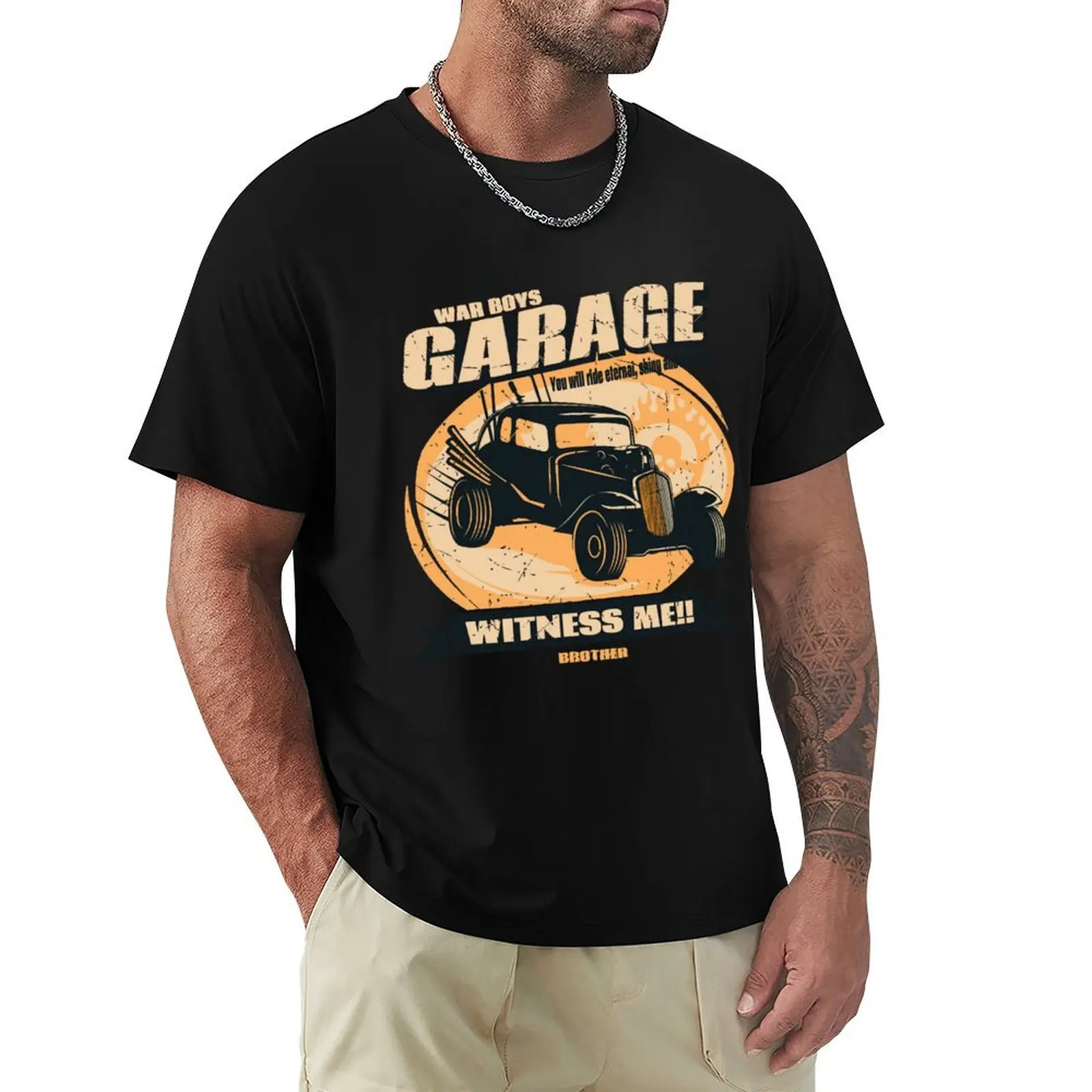 Funny Gifts Warboys garage Witness Me T-Shirt Big and Tall Gym T-Shirt