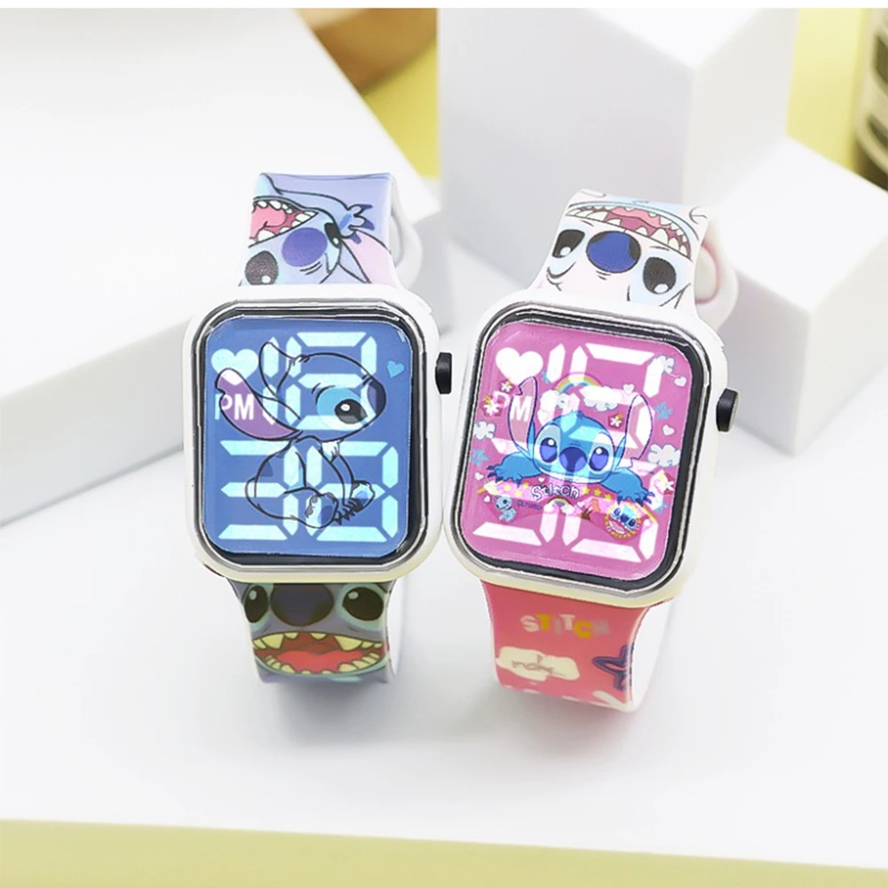 

Новые детские часы Disney Stitch для мальчиков и девочек, детские электронные часы, модные цифровые часы, женские часы Relógio Infantil