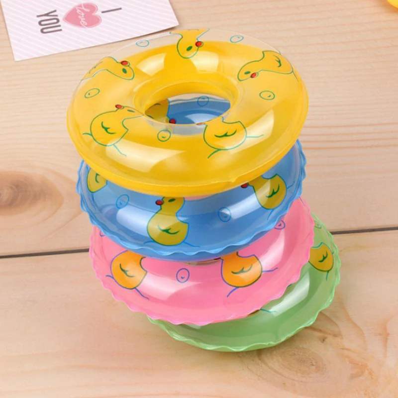 Kids Mini Donuts Swim Ring Bath Toy Summer Fun Swimming Pool Accessory Float Ring Toys For Rubber Ducks Doll Inflatable Bath Toy