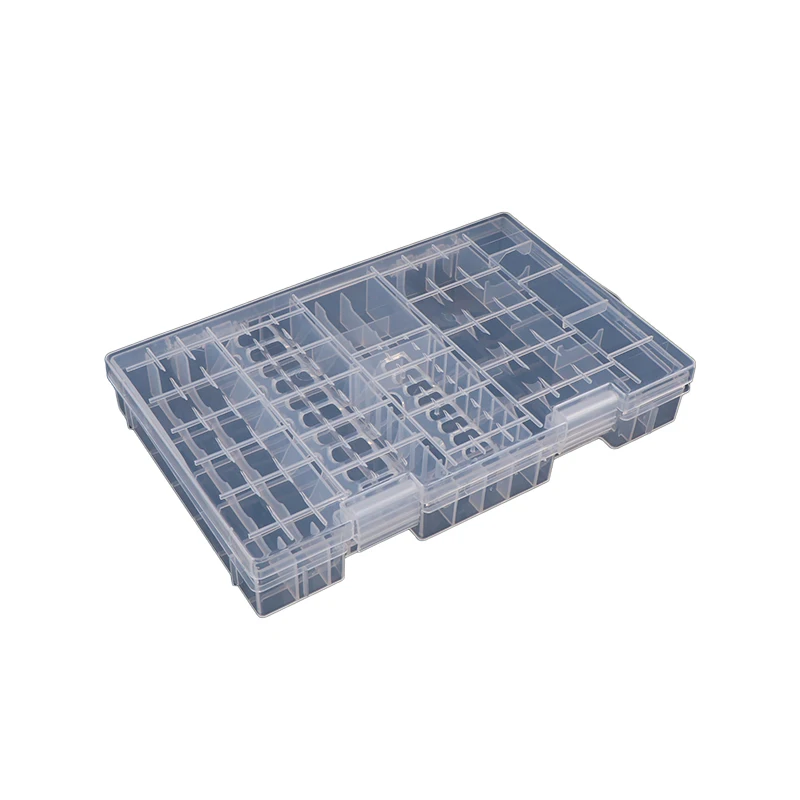 Hard Plastic Anti Impact Wear Resistant Storage Box Battery Case Practical Organizer Clear Inner Compartment Holder