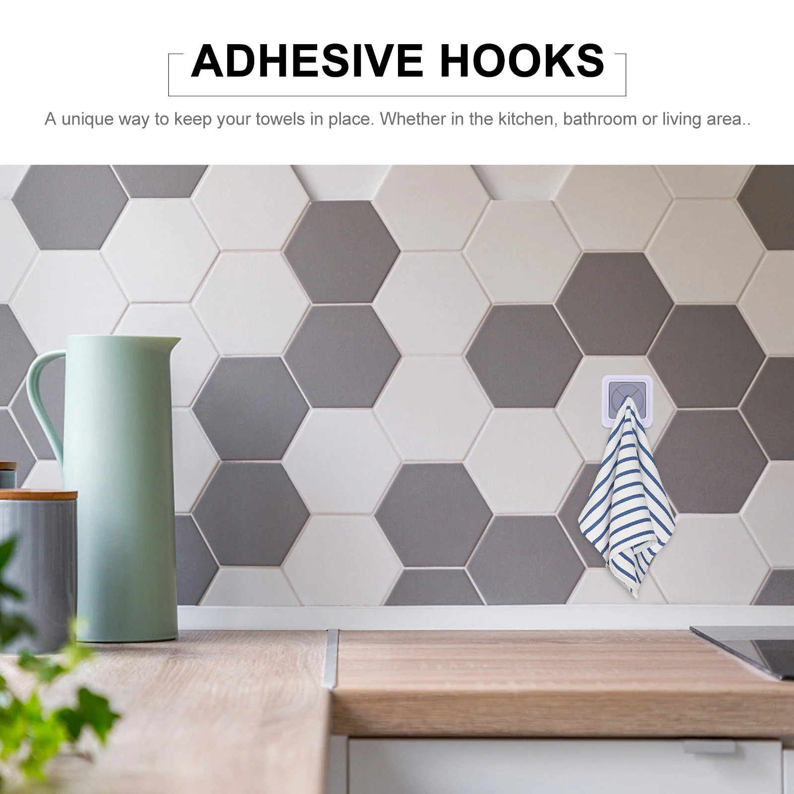 

2 Pcs Towel Rack Storage Tea Towels Sticky Hook Bathroom Holders Self Adhesive Coat Hooks Robe for Shower Abs Kitchen Hanger