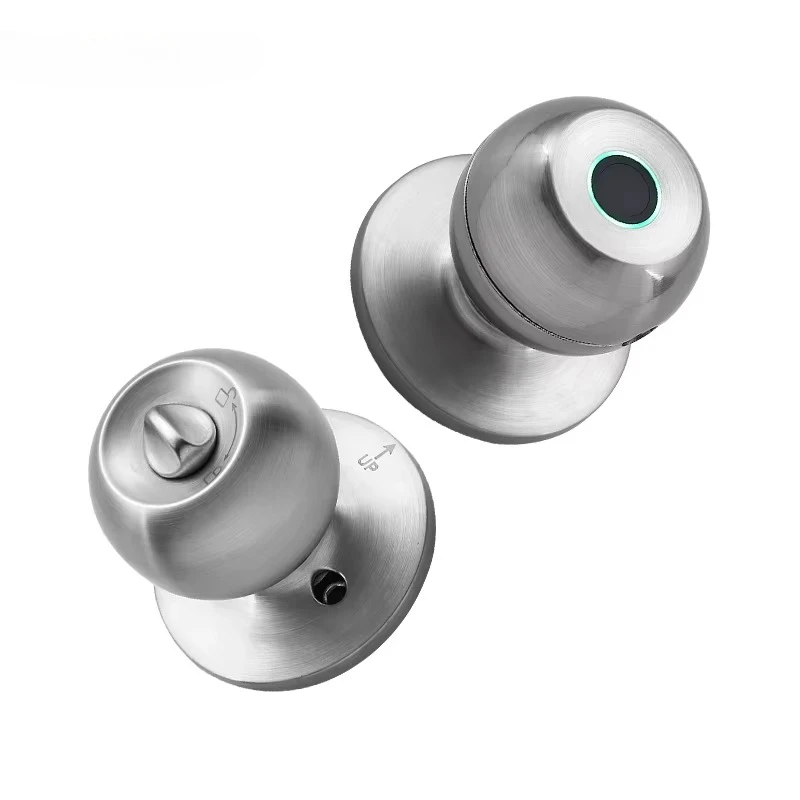 Smart Locks Biometric Password and Fingerprint Electronic Replacement Ball Lock Aluminum or Wooden Door Lock