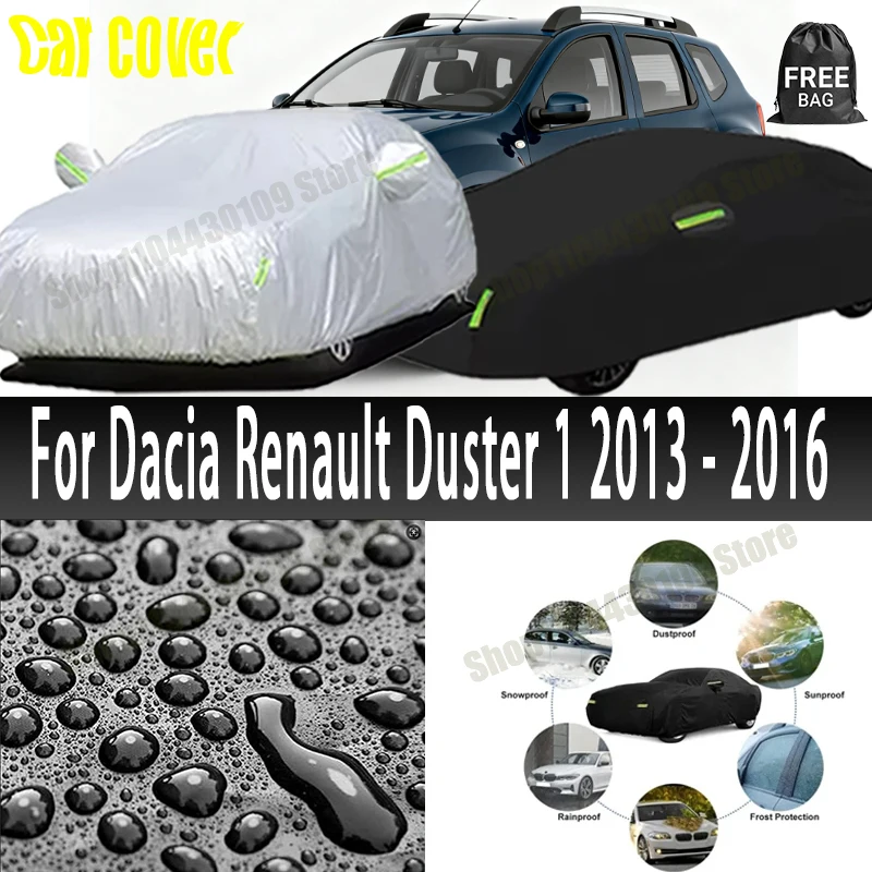 

Чехол для автомобиля Dacia Renault Duster 1 2013-2016, защитный чехол для улицы, от снега, солнца, водонепроницаемый, пылезащитный, УФ-защита для экстерьера автомобиля