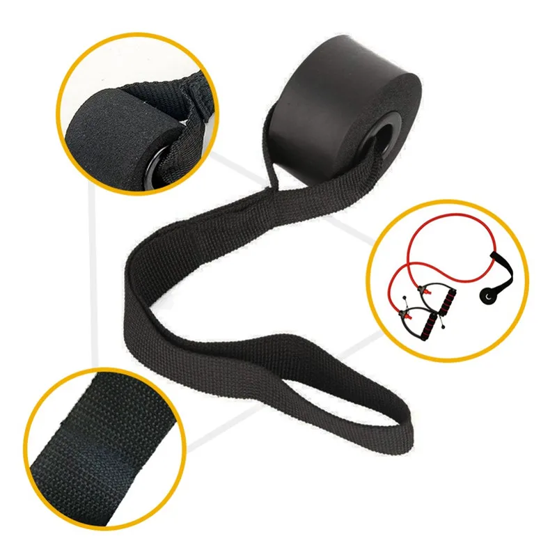 Pull Rope Exercise Resistance Bands Handle D-Ring Ankle Anchor Strap Home Gym Stretching Exercise Set Fitness Accessories