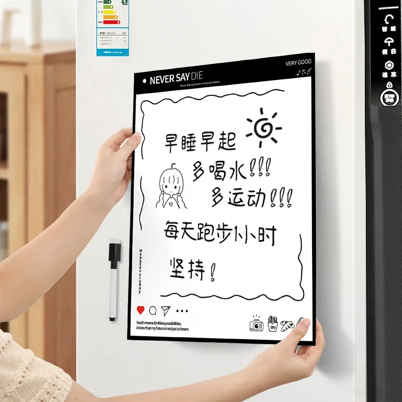 Magnetic Refrigerator Sticker Message Board Erasable Magnetic Soft Whiteboard Sticker Memo Weekly Schedule Calendar Memo