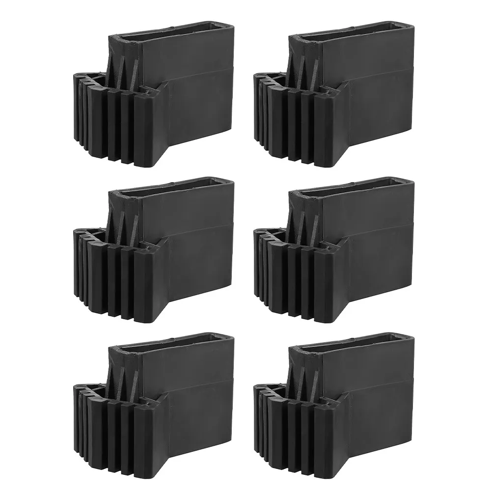 6Pcs Anti-Slip Ladder Foot Covers Rubber Protective Pads for Floor Scratch Prevention Enhanced Safety Non-Skid Sturdy Easy