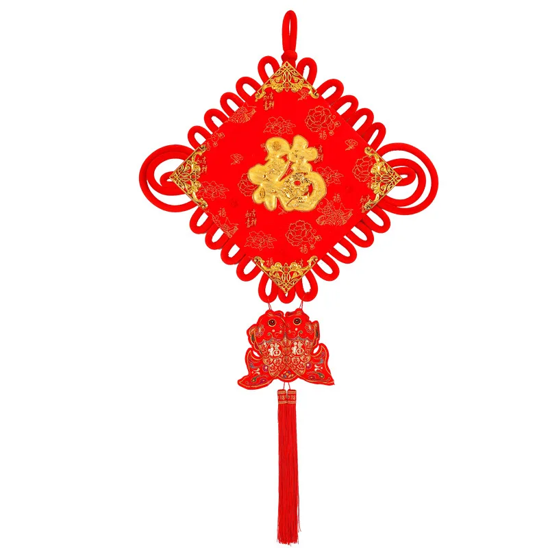 

*New Design Chinese New Year Decorative Items large Knot ornaments Silky Pendant Chinese Knot Tassel Spring Festival Decoration