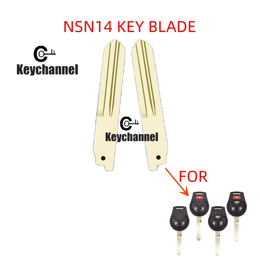 5pcs NSN14 Car Key Blank Metal Remote Blade Spare Key for Nissan Tida Navarra Versa Altima Frontier Juke Sunny Original Remote