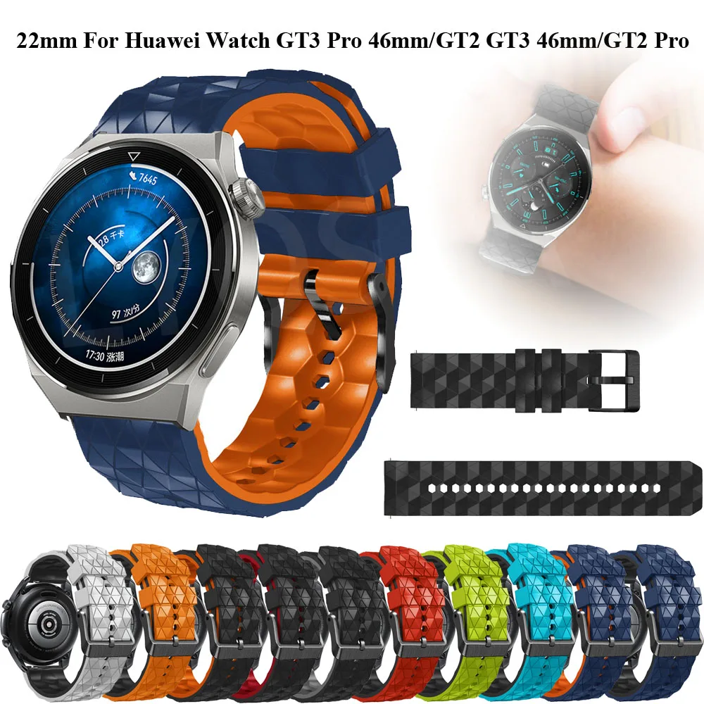 For HUAWEI WATCH GT 4 GT 5 GT3 Pro 46mm Smart Watch Strap Replace Wristband 22mm Silicone Bracelet For Watch GT2Pro/GT runner 46