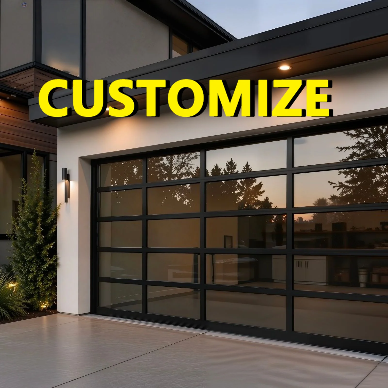 Any Size Custom Warehouse Industrial Overhead Aluminum Garage Door Heavy Duty Reinforced Remote Factory Commercial Entry Door