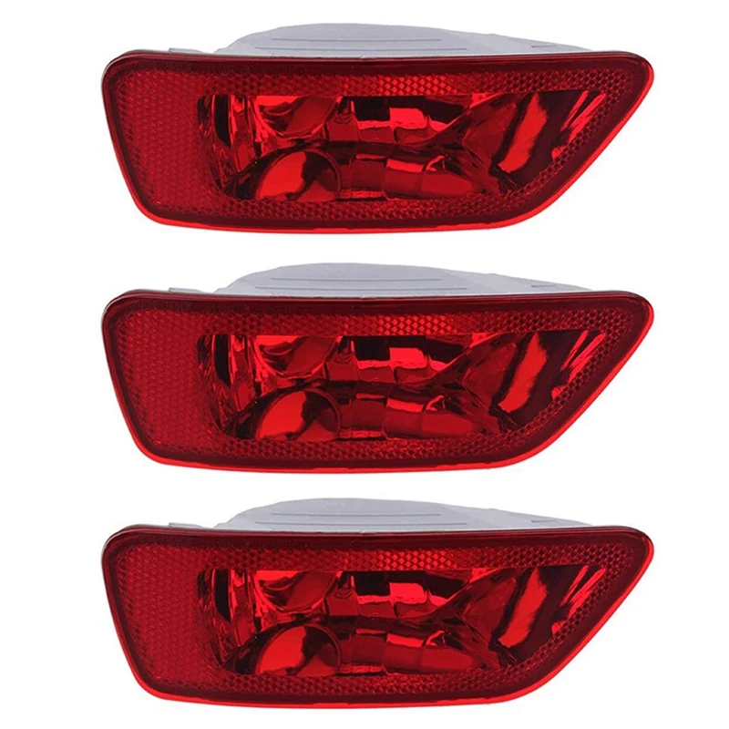 3X Rear Left Fog Lamp For Dodge Journey,Jeep Compass Grand Cherokee 11-16 Tail Bumper Lamp Fog Lights Rear Bumper Light