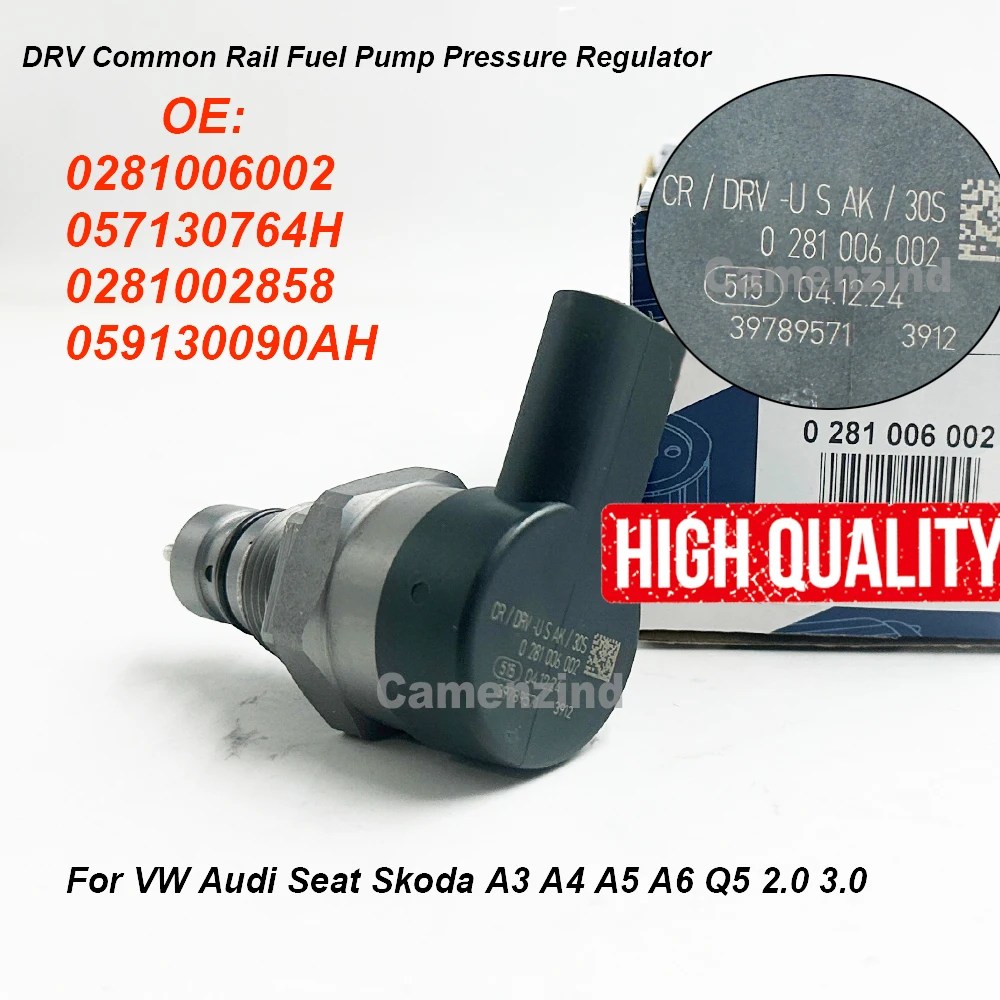 

0281006002 057130764H Fuel Rail Pressure Relief Limiter Valve For VW BEETLE CADDY GOLF PLUS PHAETON 059130090AH 03L130089P