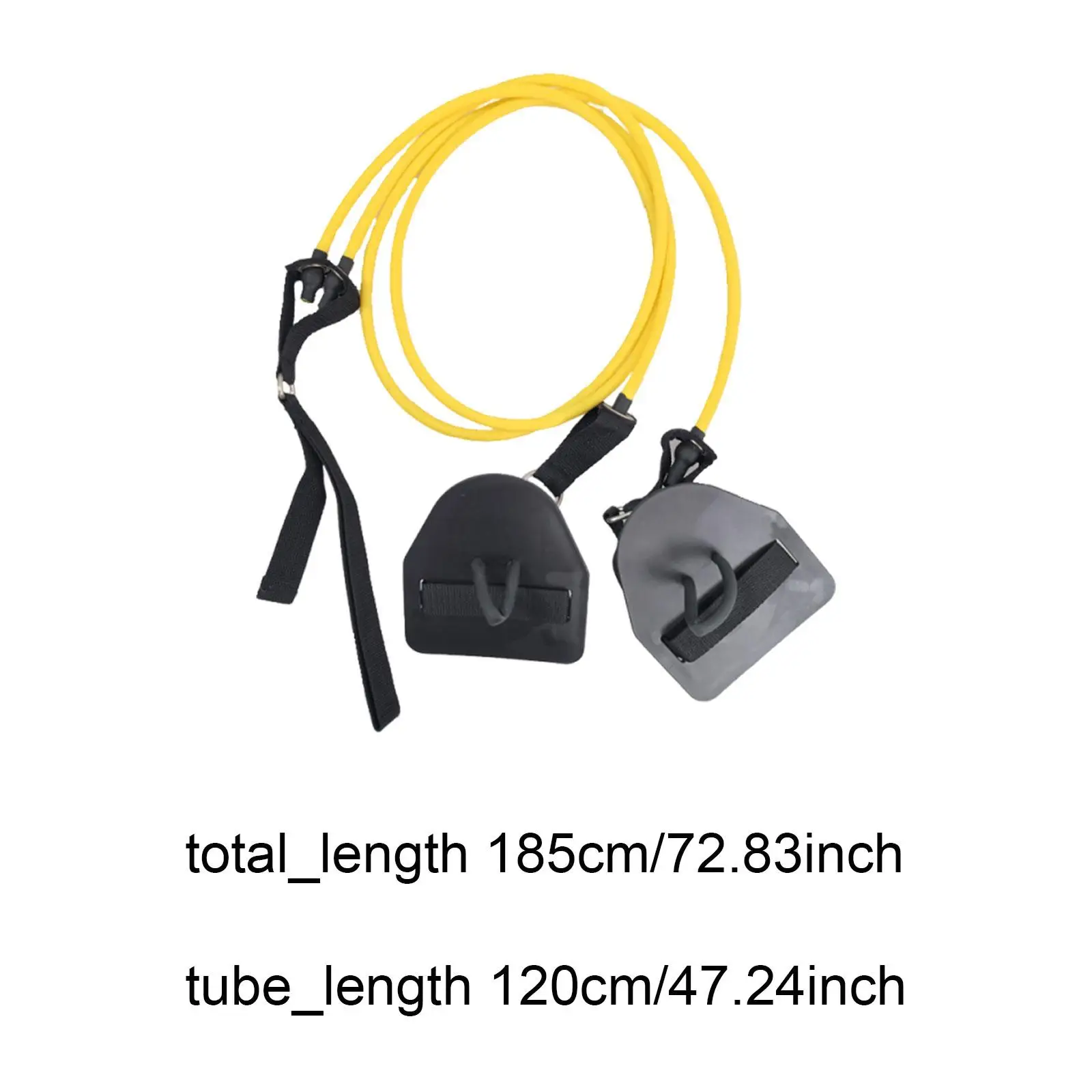 Portable Elastic Resistance Band with Hand Paddles for Swimming Stroke Training Home Muscle Workout Equipment