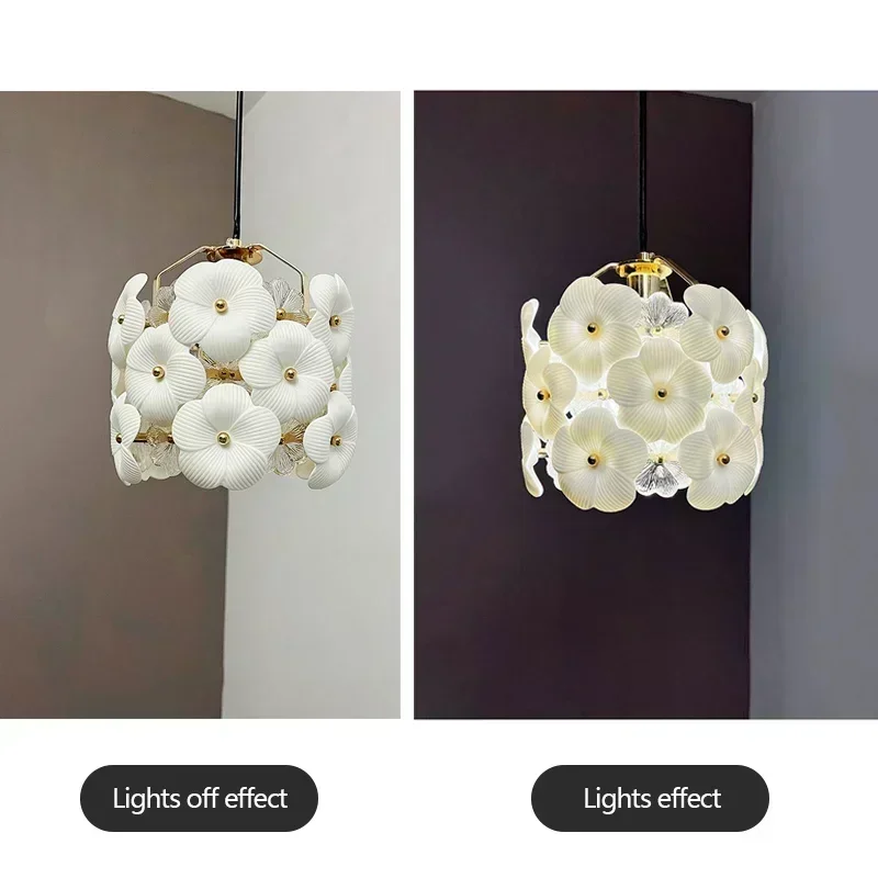 SANDYHA Modern Crystal Petal Design LED Lamp Is Suitable for Decorative Lighting Fixtures in Living Rooms Bedrooms Study Rooms