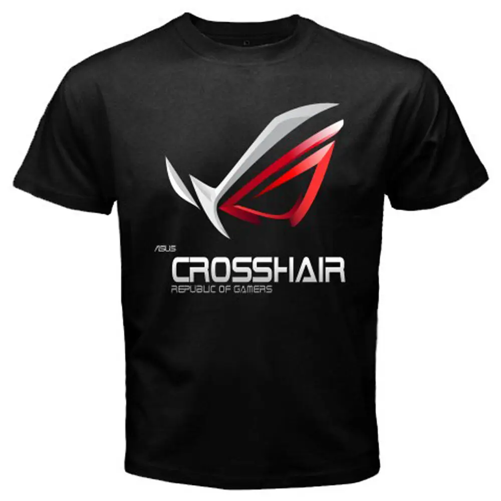 New Asus Crosshair Rog Gamers Logo Men'S Black T-Shirt Size S M L Xl 2Xl 3Xl