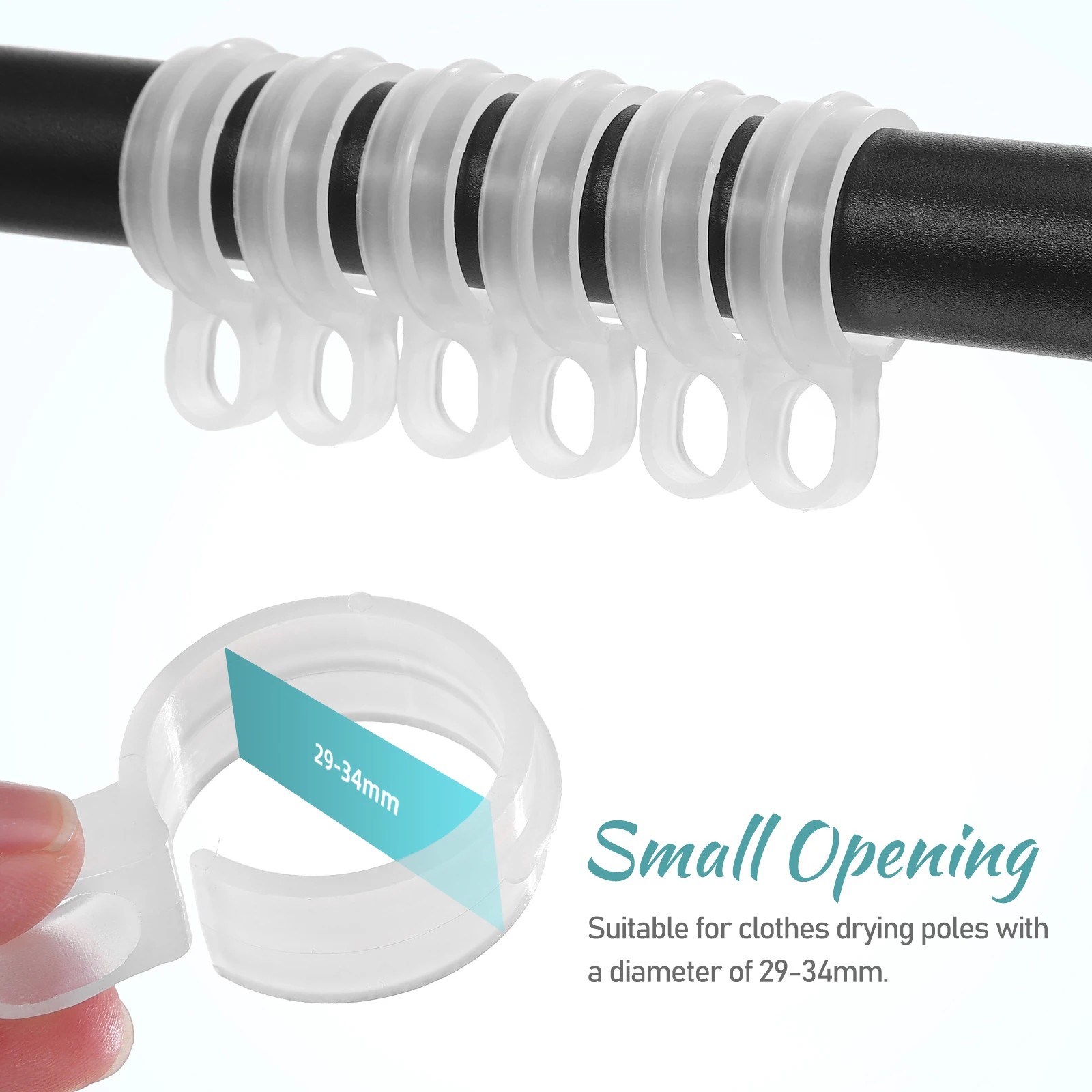

Windproof Clothes Hanger Hooks Anti-Slip Outdoor Laundry Clips Transparent Space-Saving Strong Plastic Hanging Buckle