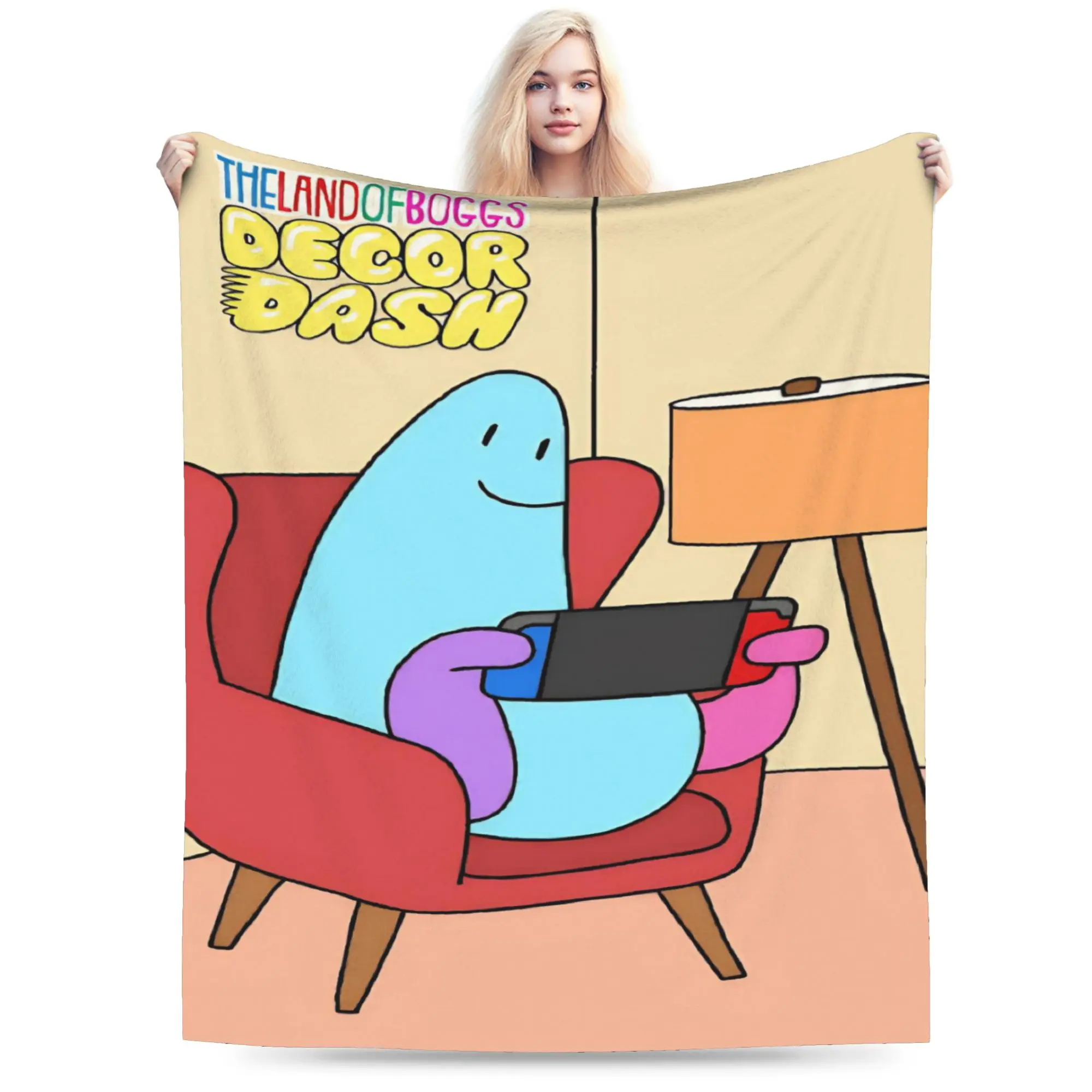 Relax The Land of Boggs  Blanket Stuff Room Decorative  Throw Blanket Lightweight Thin Coral Fleece Plush for Office