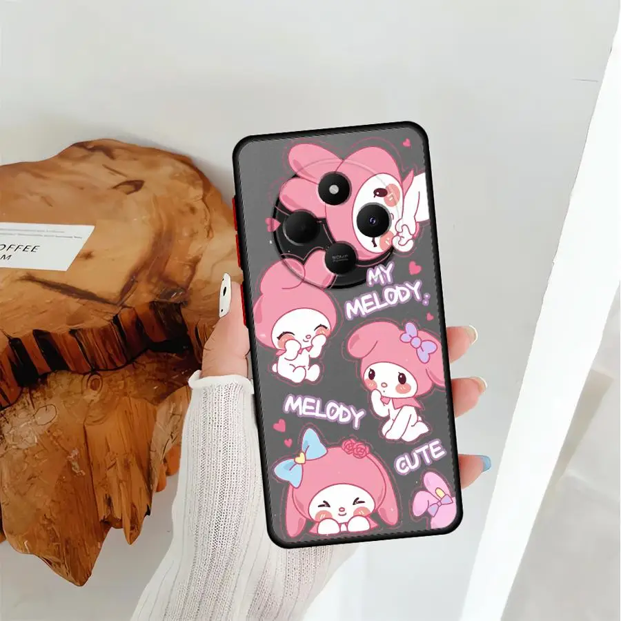 Funda trasera de teléfono para Xiaomi Redmi A4 10 13C 9 K40 Pro 12C A1 A2 Plus 14C Sanrio Hello Kitty Melody