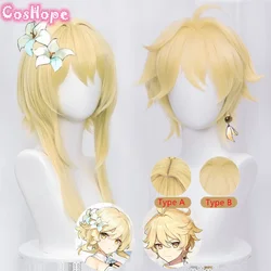 Traveler Cosplay Aether Lumine Blonde Perücke Cosplay Anime Cosplay Perücken Hitzebeständige Synthetische Perücken Halloween