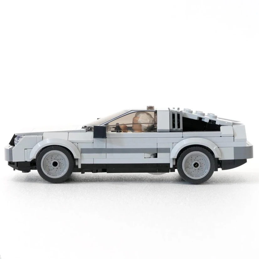 Modellino di Auto Sportiva Classica MOC-121922, Kit di Costruzione Grigio, Blocchi da Assemblare Fai-da-Te, 310 Pezzi, Regalo Tecnologico Modulare