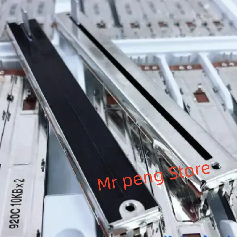 ALPS 스위치 믹서 슬라이드 볼륨 페이더 전위차계, 2 채널 가변 저항기 B10KX2 사각형 핸들, 128mm, 12mm, 1 개