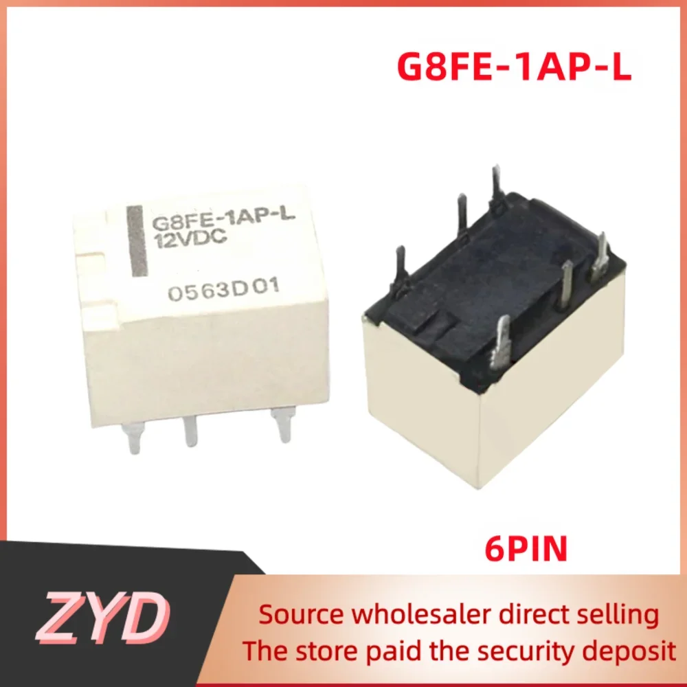 2PCS/Lot 12VDC 6-pin Two-group Conversion DC Electromagnetic Power Relay for Automotive Central Control Mod Original G8FE-1AP-L