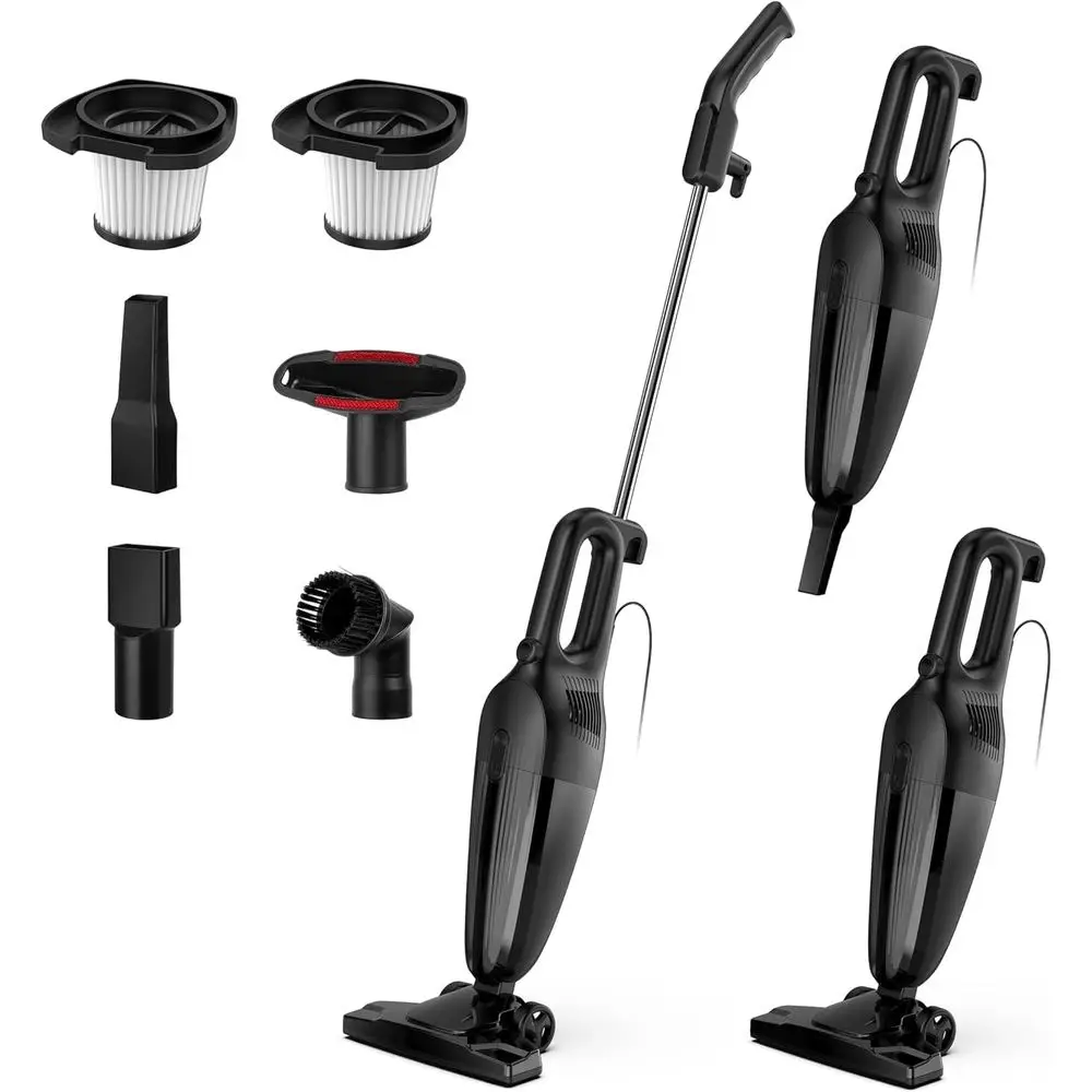 

Проводной вертикальный пылесос 600 Вт, 28 кПа, компактный, с кабелем 4,8 м, для дома, твердых полов, ковров, шерсти животных, общежитий, автодомов