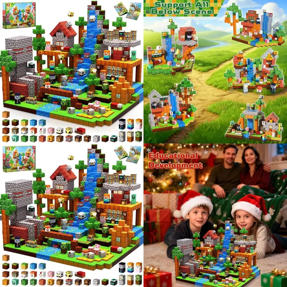 磁気ビルディングブロックセット - 300ピース、子供向け教育STEM玩具、モンテッソーリ教育に触発された感覚遊び（3歳以上）