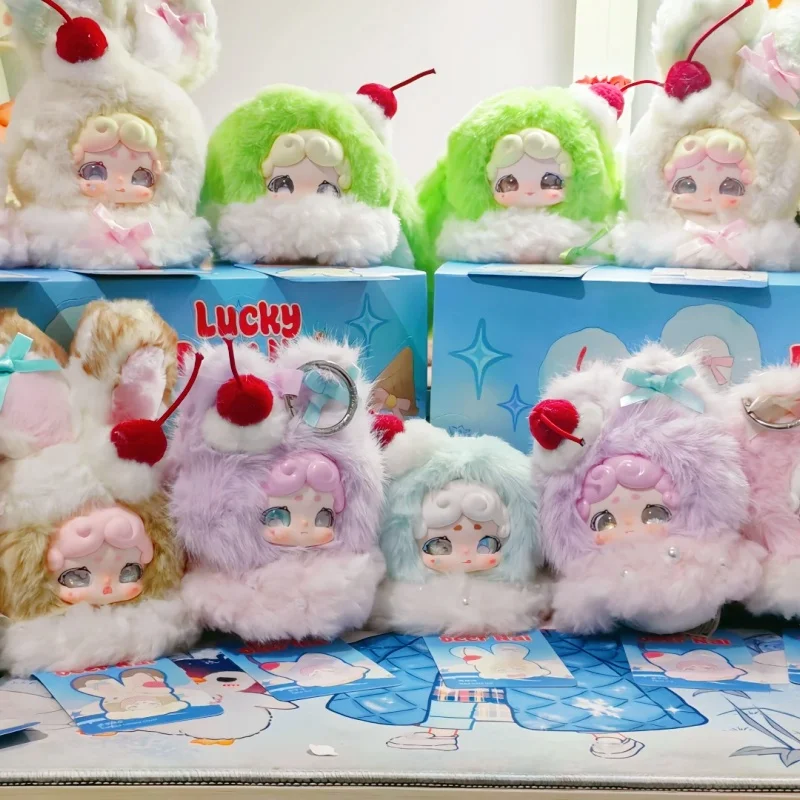 

Новая оригинальная слепая коробка Lucky Deer Nai Fluffy Ice Series, милая мини-виниловая плюшевая кукла, сумка, подвеска, украшение, модная игрушка, подарок для девочек