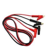 1Pair Banana Plug to Alligator Clip Test Lead Crocodile Clip Lab Test Cable Multimeter Soft Cable Wires for Electrical Testing