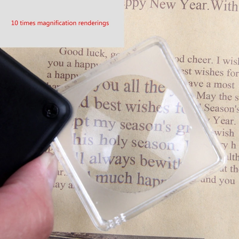 Mini Glass 5X Folding Pocket Magnifier Foldable Reading Glass Portable Pocket Glass