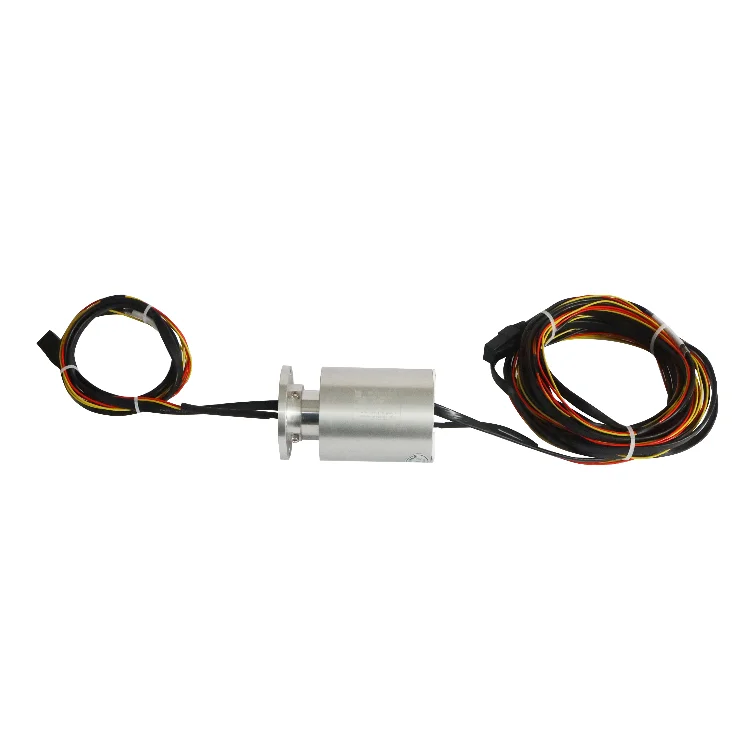 Ethernet Slip Ring OD 60mm 1 Channel 100M and 6 Channel Power Signal for Heavy Equipment Tower RJ45 Slipring
