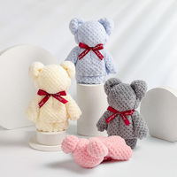 6PCS Bear Shape Towel Birthday Wedding Valentine's Day Gift Holiday Decoration Gifts Cartoon Hand Towels Household Washcloth