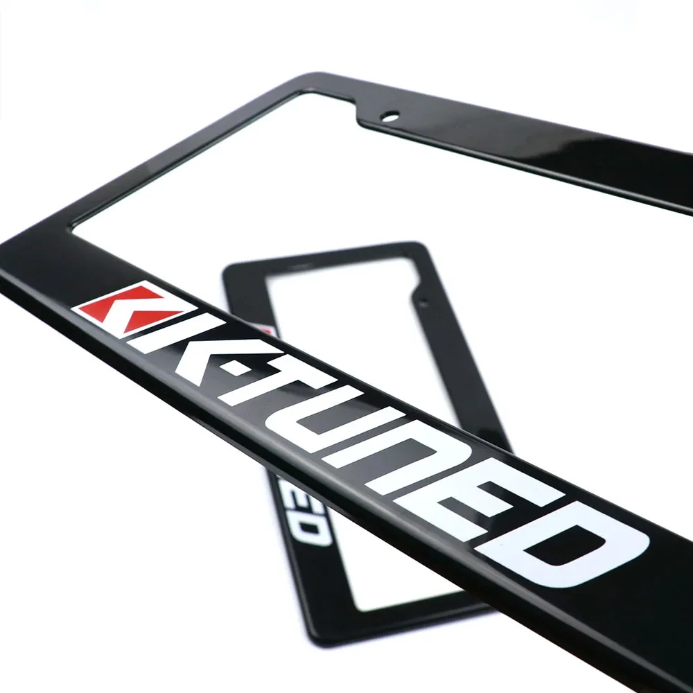 1pair K-TUNED Plastic Car License Plate Frame Tag Cover Holder For USA and Canada Size