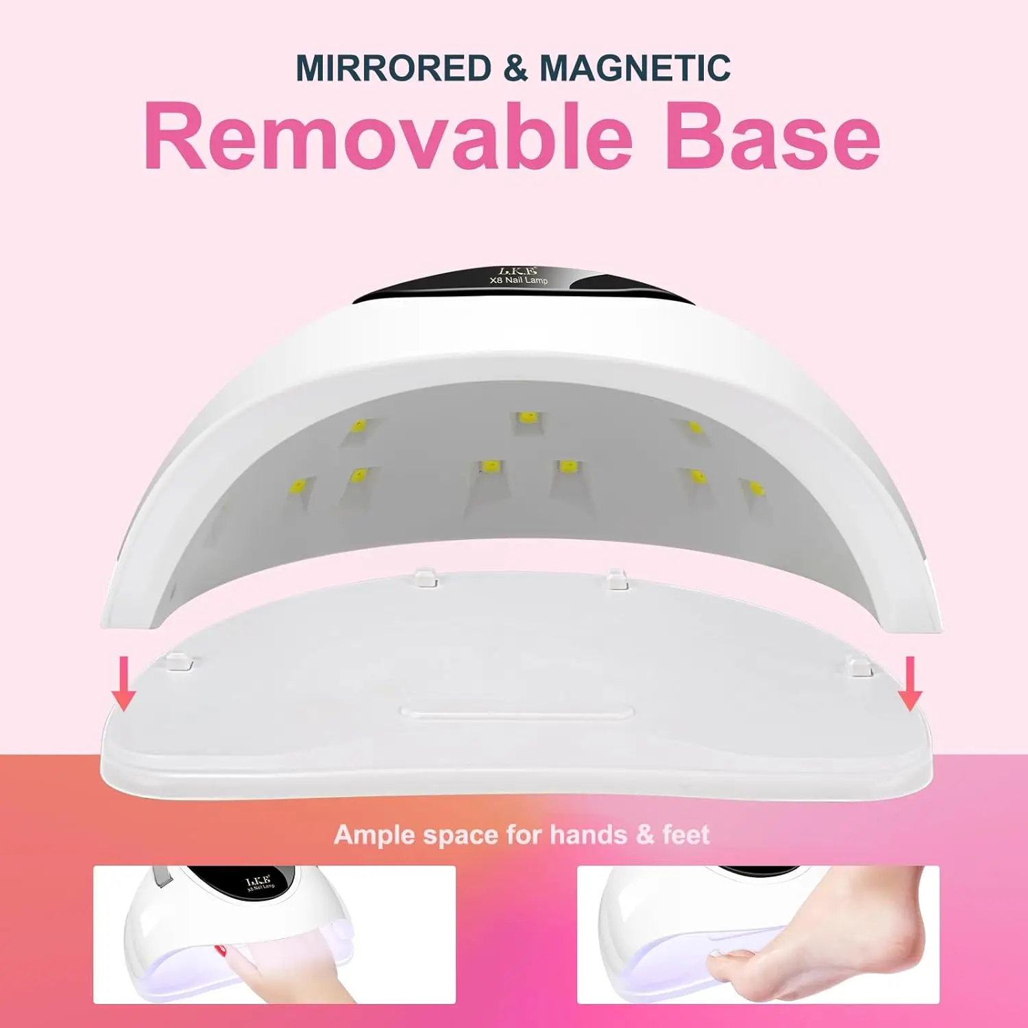 LEDネイルランプ 150W タイマー＆オートセンサー付き ジェルネイル用、24個のランプビーズ