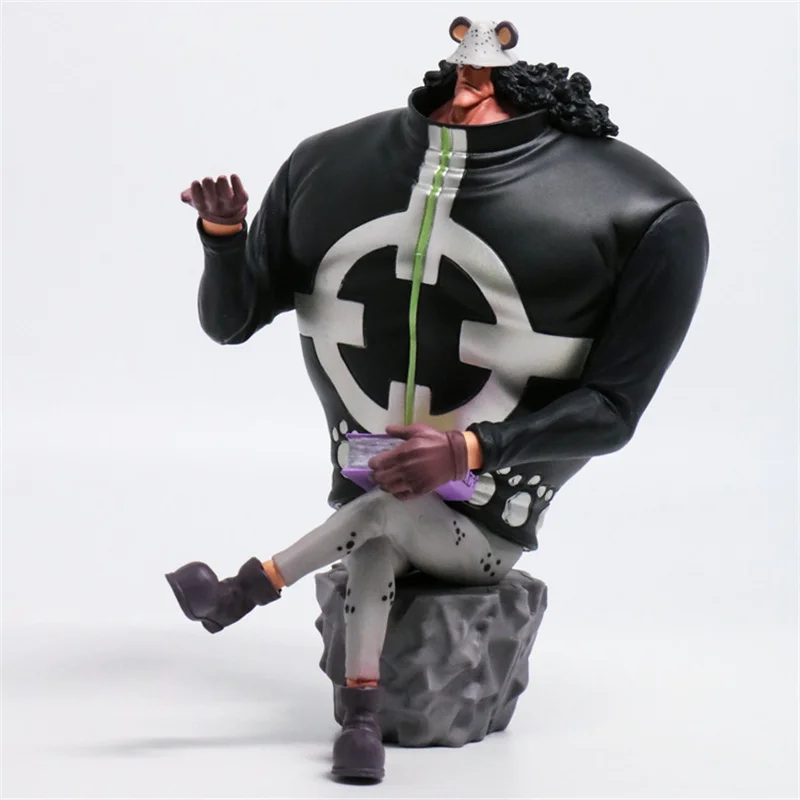 17cm Anime One Piece Action Figure Bartholemew Kuma Stylist Big Bear Sitting Tyrant Bears Shichibukai Decoration Model Toys Gift