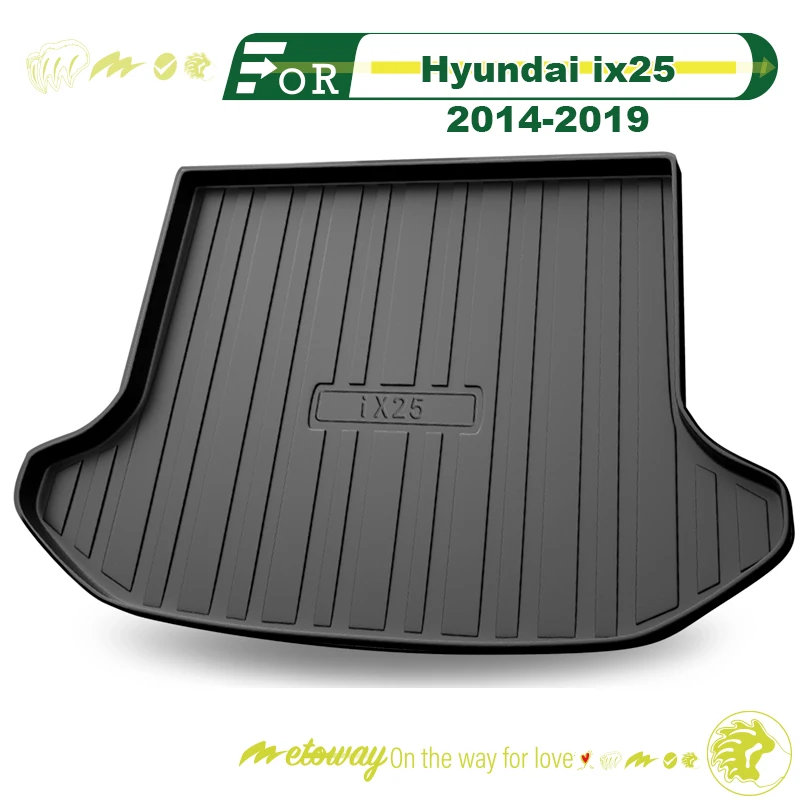 For Hyundai ix25 2014-2024 Custom Fit Car Trunk Mat All Season Black Cargo Mat 3D Shaped Laser Measured Trunk Liners