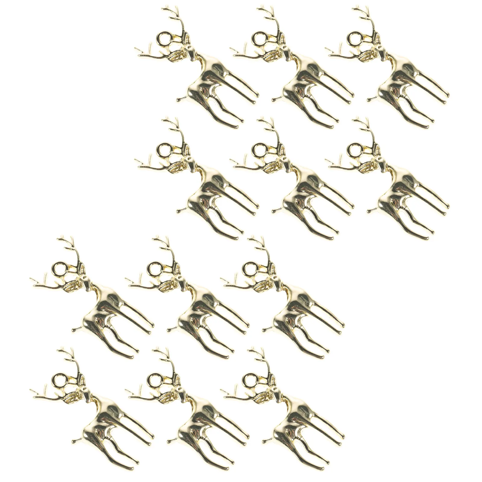

12 pcs Deer Earrings Pendant Vintage Charms Mini Jewelry Making Alloy Lightweight DIY Accessories