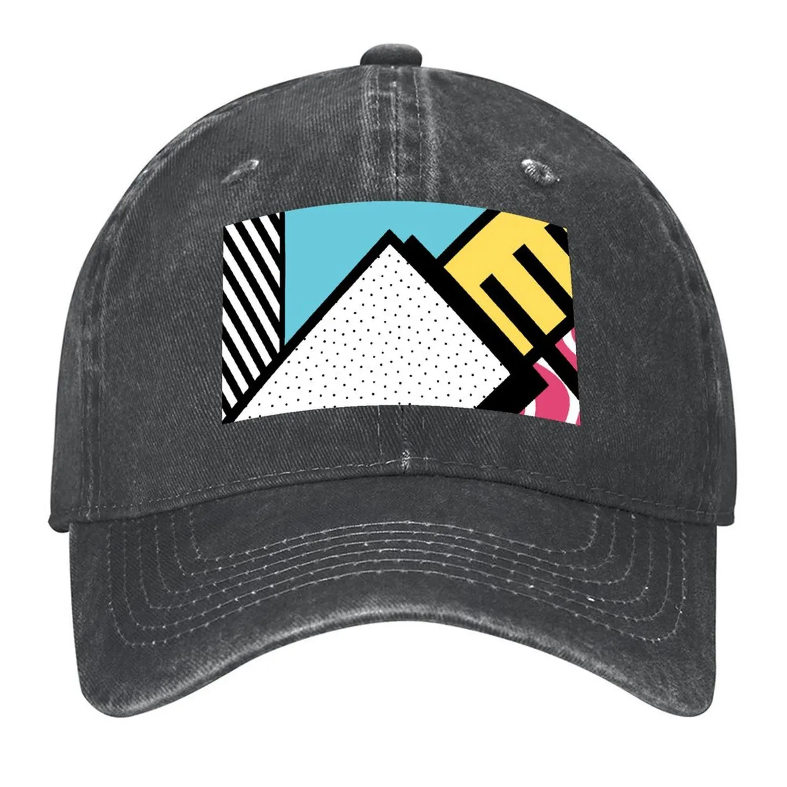 

Abstract 80s memphis pop art style graphics Baseball Cap Christmas Hat Beach Outing black Women's Beach Outlet 2025 Men's