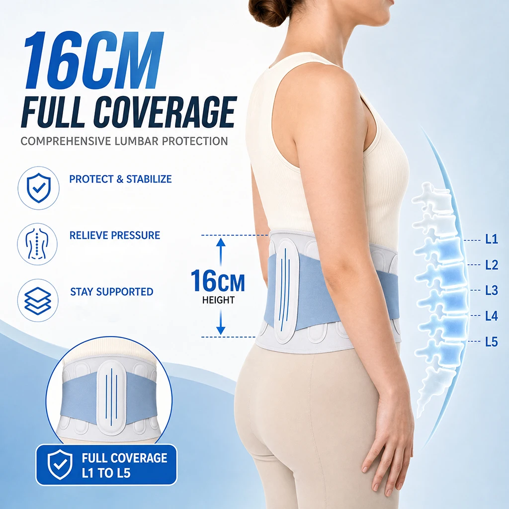 Adjustable Lumbar Support Belt Breathable Compression Waist Support Belt for Men Women Working Lifting Sports Back Protection