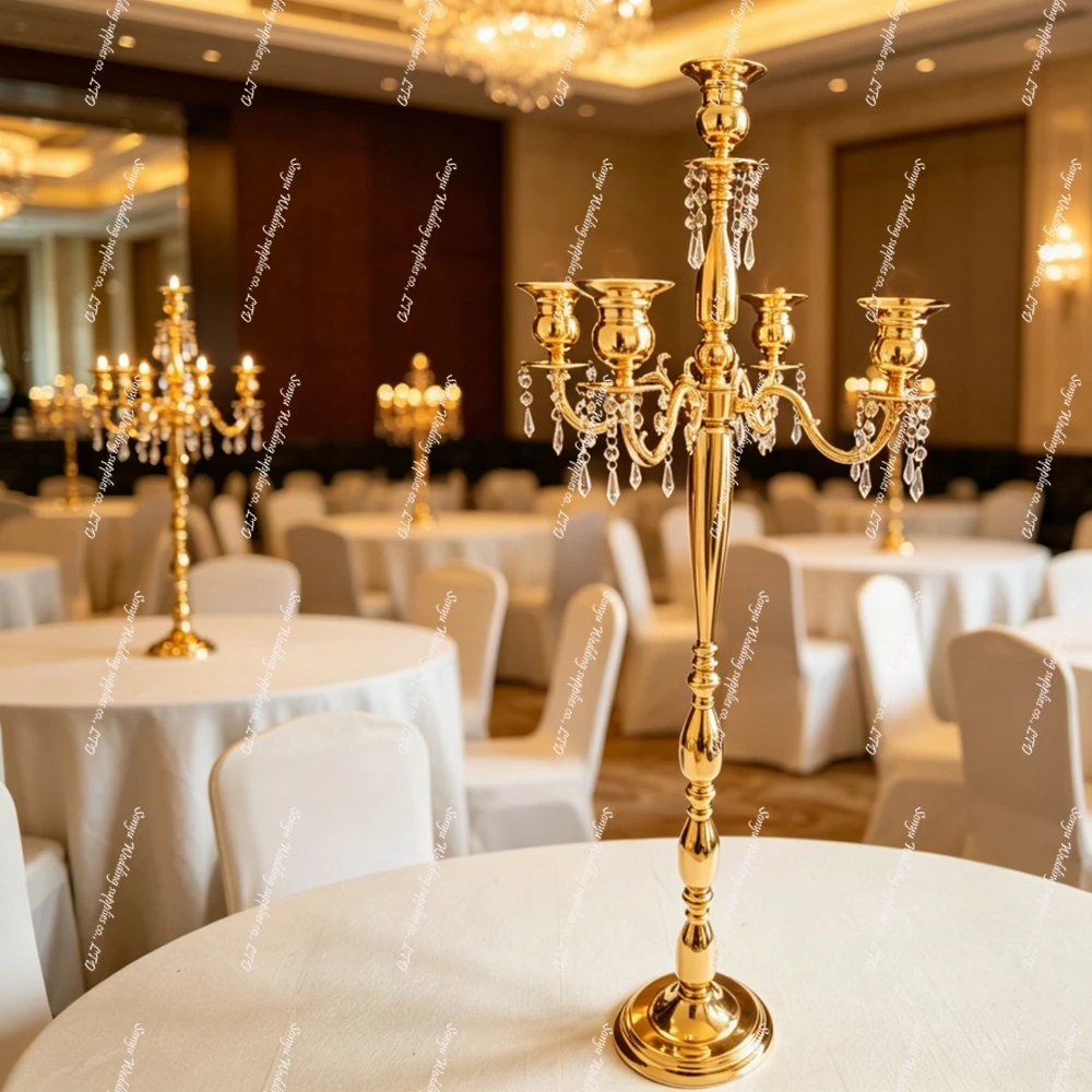 3-10ps)90cm-120cm)metal Candle Holders Gold Tea Light Candelabra  Candlesticks Wedding Table Centerpiece  gold Pillar Stand
