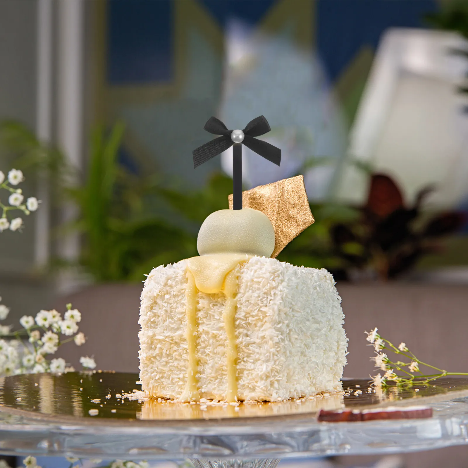 

12 шт. Декорации для торта в виде бантиков-бабочек, стильные ленточные топперы для девичника, украшения для десертов в балетном стиле