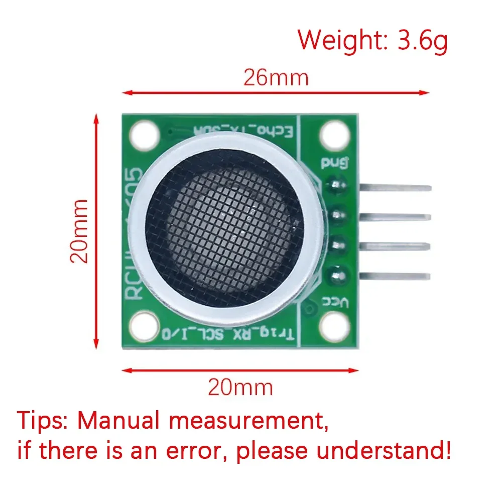 RCWL-1605 Receiver and transmitter integrated open ultrasonic ranging module GPIO serial port IIC single bus