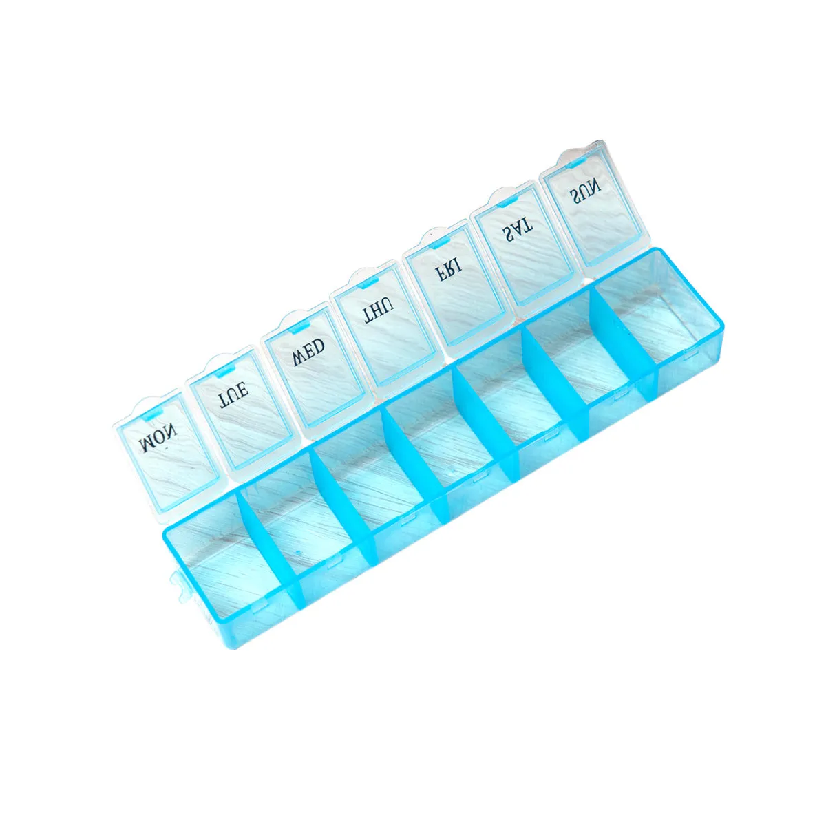 Weekly Pill Organizer Plastic Waterproof Portable Travel Container 7 Slot Transparent Medicine Dispenser Storage Box for Pills